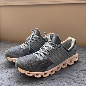 On Cloud Women’s Helion Cloudswift Blue/White Running Sneakers Size 8.5